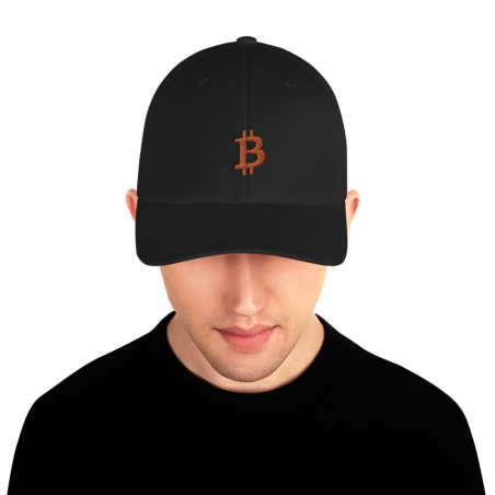 Bitcoin Logo Baseball Cap Color Black Size L Xl